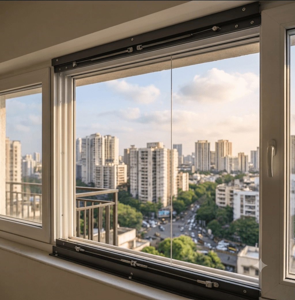 Stainless steel invisible safety wires for apartment balcony protection